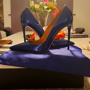 Aquazurra, Size 39, metallic blue